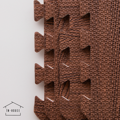 Set 4 Tapetes De Foamy Madera Nogal - Marchante MX