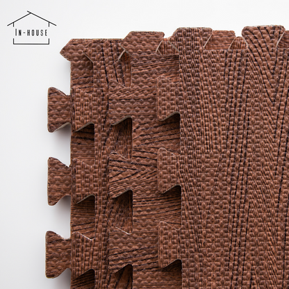 Set 4 Tapetes De Foamy Madera Nogal - Marchante MX