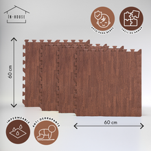 Set 4 Tapetes De Foamy Madera Nogal