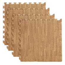 Set 4 Tapetes De Foamy Madera Nogal