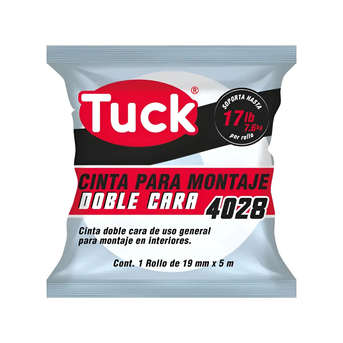 CINTA DOBLE CARA MONTAJE 19MM X 5M ESPUMA EVA TUK - Tuck