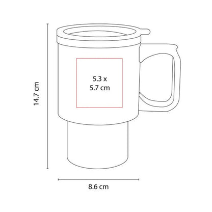 Termo Travel Mug Acero Inoxidable Promoopción - Promoopcion - vista lateral