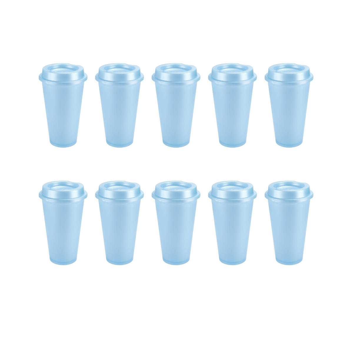 Pack 10 Vasos Plastico Promoopcion Cafetero 475ml Colores