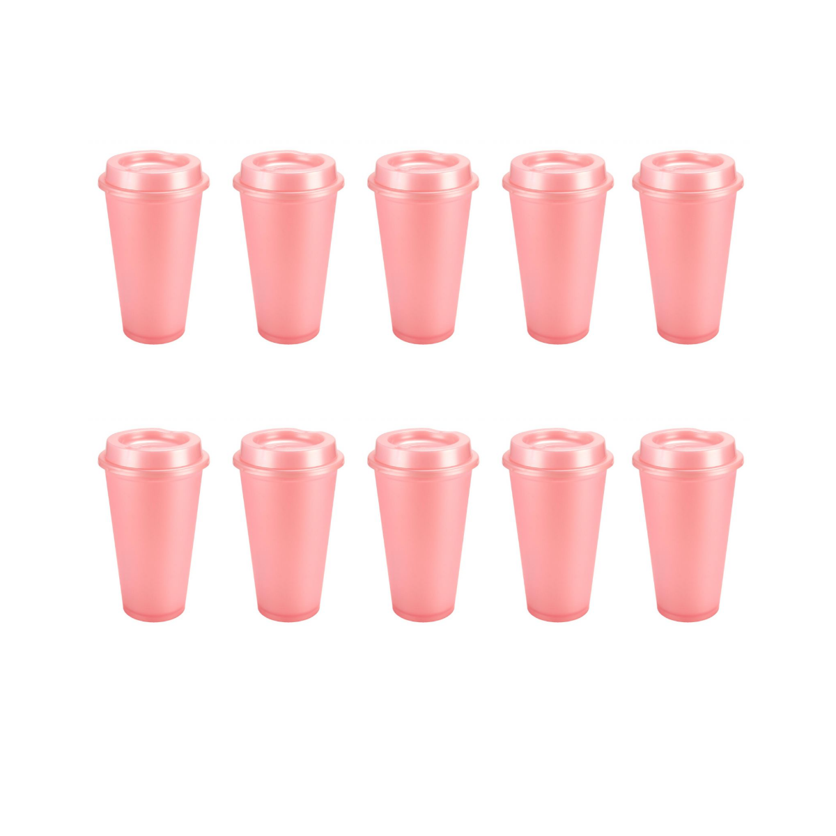 Pack 10 Vasos Plastico Promoopcion Cafetero 475ml Colores