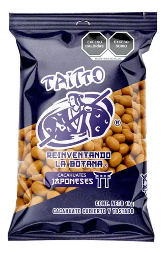 1 Kg Cacahuate Japones Taitto Tostado Sin Cascara Ni Piel