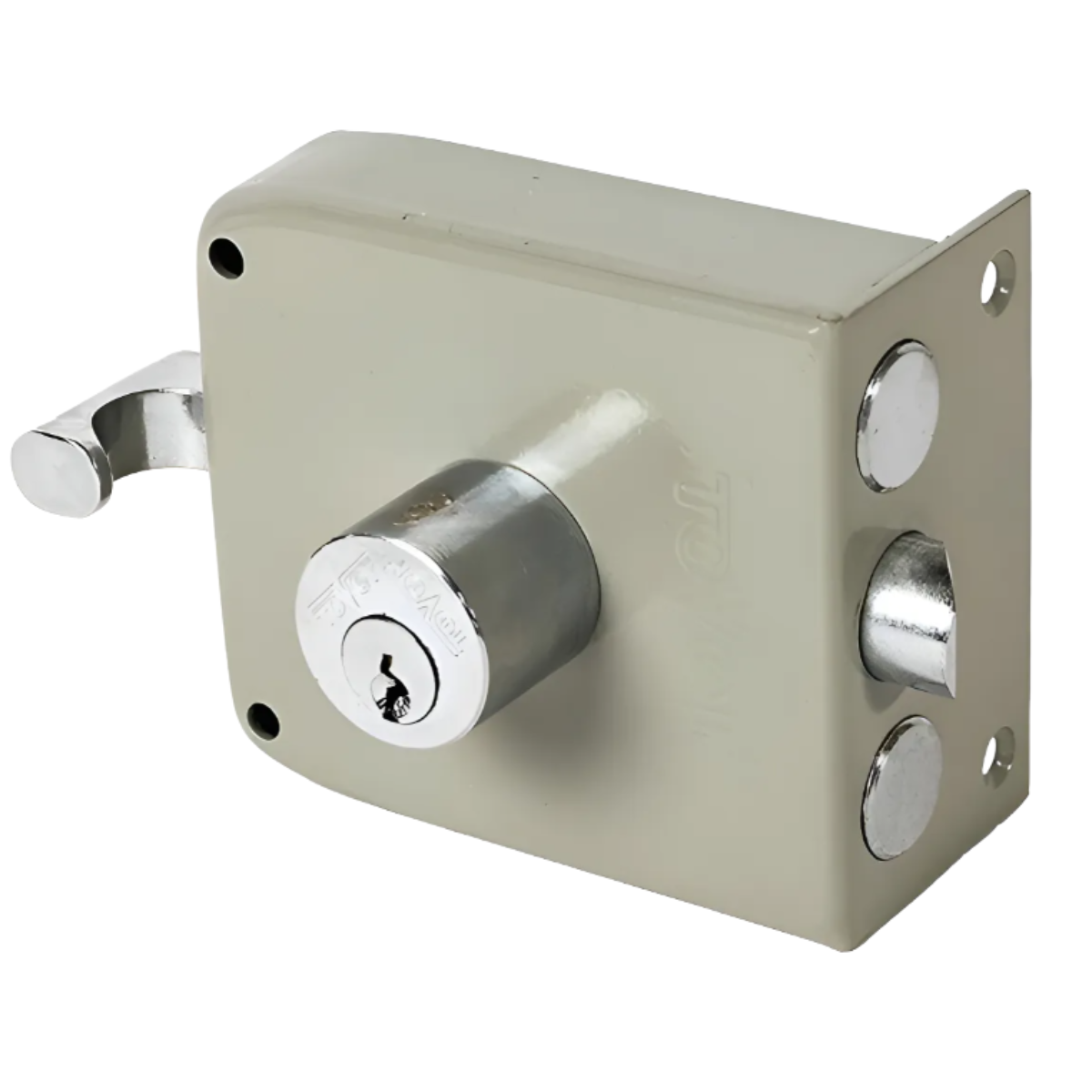 Cerradura Sobreponer Tover L-5n Revertida Pintada Gris