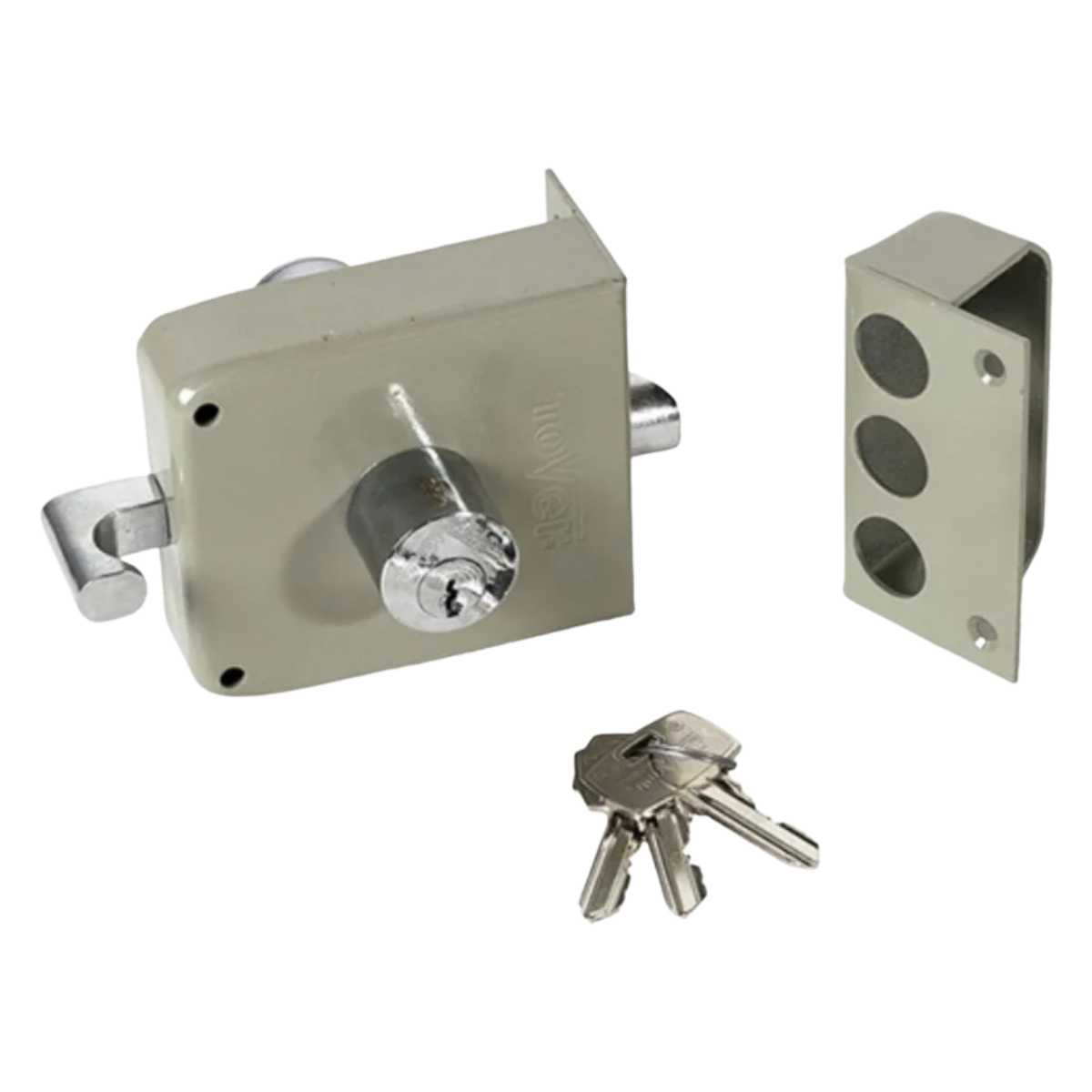 Cerradura Sobreponer Tover L-5pr Revertida Pintado Gris