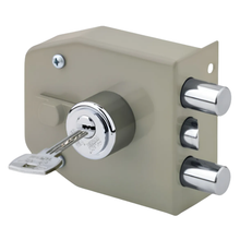 Cerradura Sobreponer Tover S10p Pintada Doble Cilindro Gris