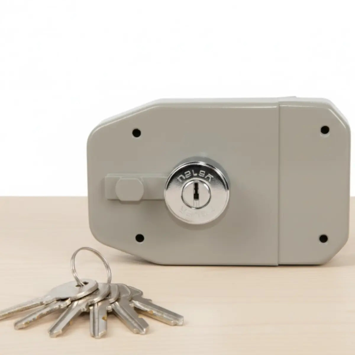 Cerradura Sobreponer Future Resv. Inv. Pintado Gris S1F-PR Tover - Tover - vista lateral