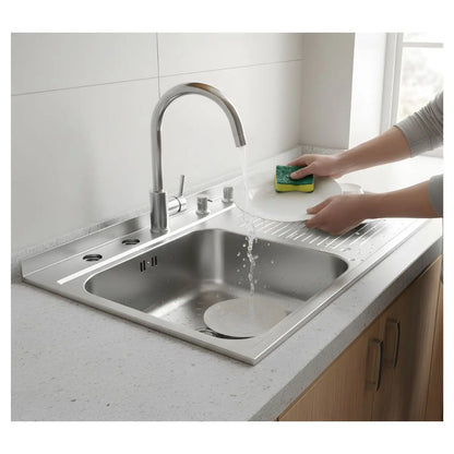 Tarja Sencilla Sobreponer Escurridero Derecho Meer 80 × 50 × 15 cm INNER - CNX