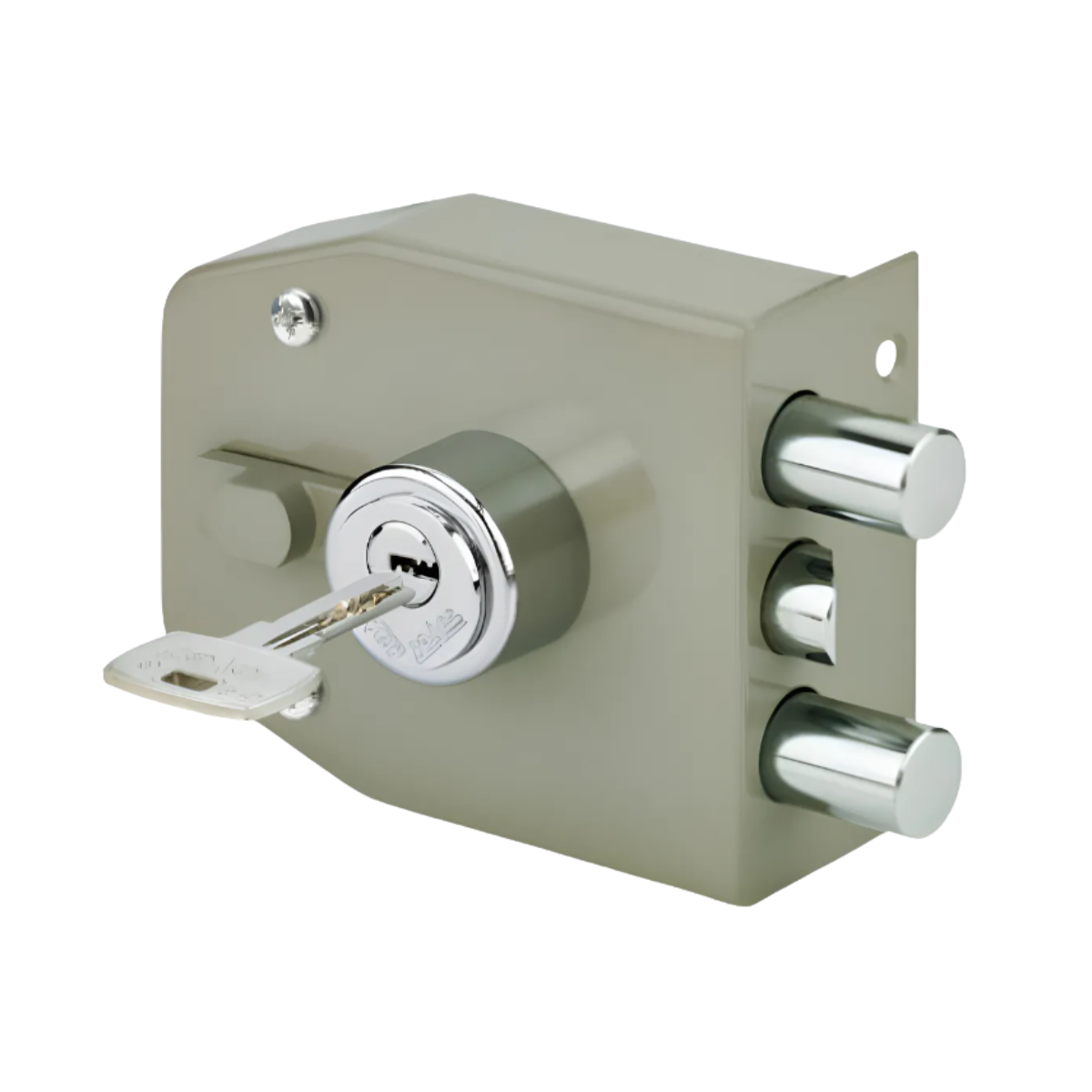 Cerradura Chapa Sobreponer Tover Pintada Gris S100p Gris