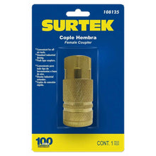 Cople de Conexión Rápida Hembra 1/4" NPT Surtek - Lock - vista lateral