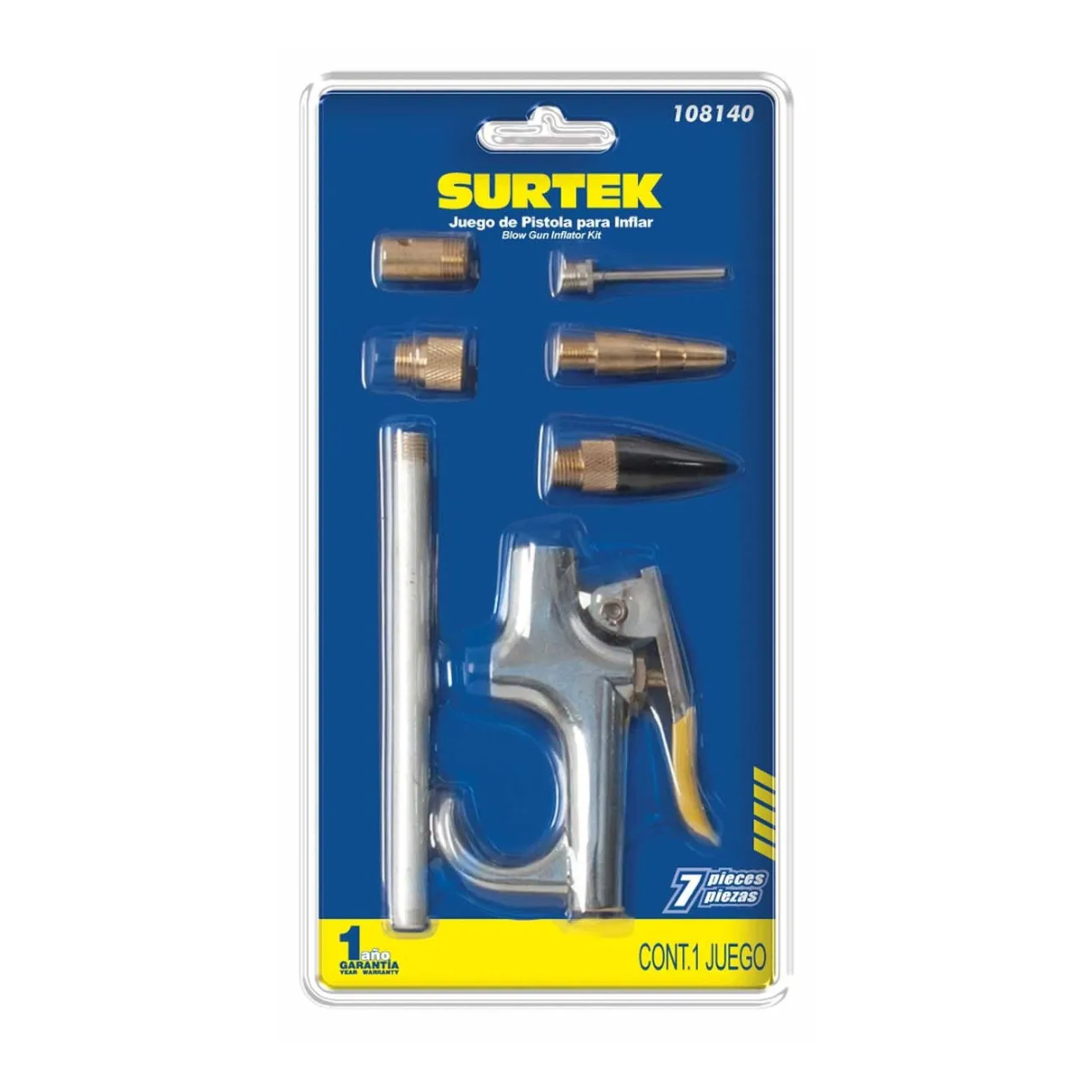 Juego de Accesorios Neumáticos 7 Piezas Surtek