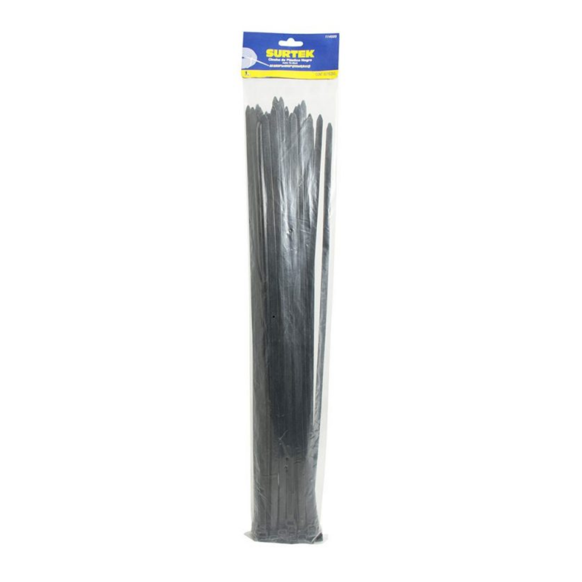 Cinchos Plásticos 450 x 4.8 mm Tensión 27 Kg Color Negro Surtek 25pz