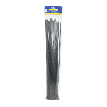 Cinchos Plásticos 450 x 4.8 mm Tensión 27 Kg Color Negro Surtek 25pz