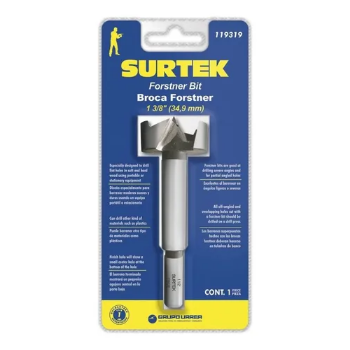 Broca Forstner 1 3/8" Surtek