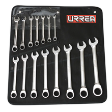 Juego de llaves combinadas pulido espejo de matraca en pulgadas,12 puntas,12pz en estuche