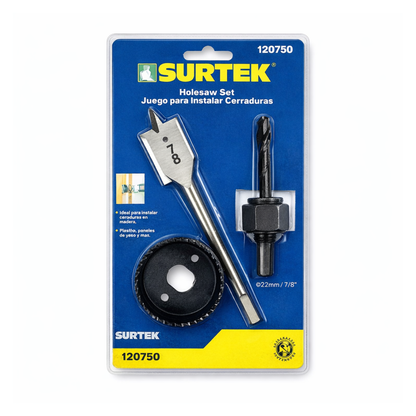 Juego de Sierras Cortacirculos 3 piezas Surtek