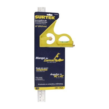 Escuadra de Combinación con Mango Zamac 12" Surtek