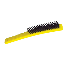 Cepillo de alambre de acero al alto carbón con 3x17 filas de pinceles con mango