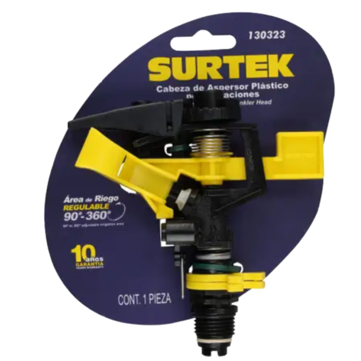 Aspersor plástico regulable por pulsación 3/4 GHT