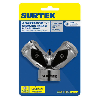 Adaptador p/Manguera Riego 130333 Surtek Cromado