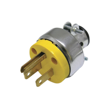 Clavija Blindada Surtek con Abrazadera  Aterrizada Color Amarillo 25pz