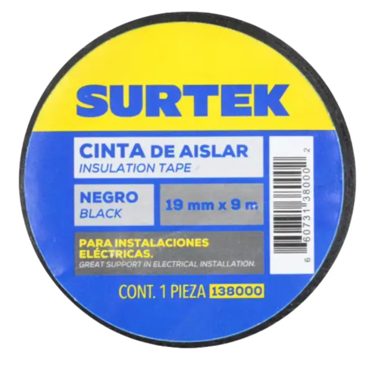 Cinta negra para aislar 19 mmx 9 m Urrea