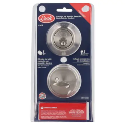 Cerrojo Residencial Lock Funcion Sencilla Llave Estandar