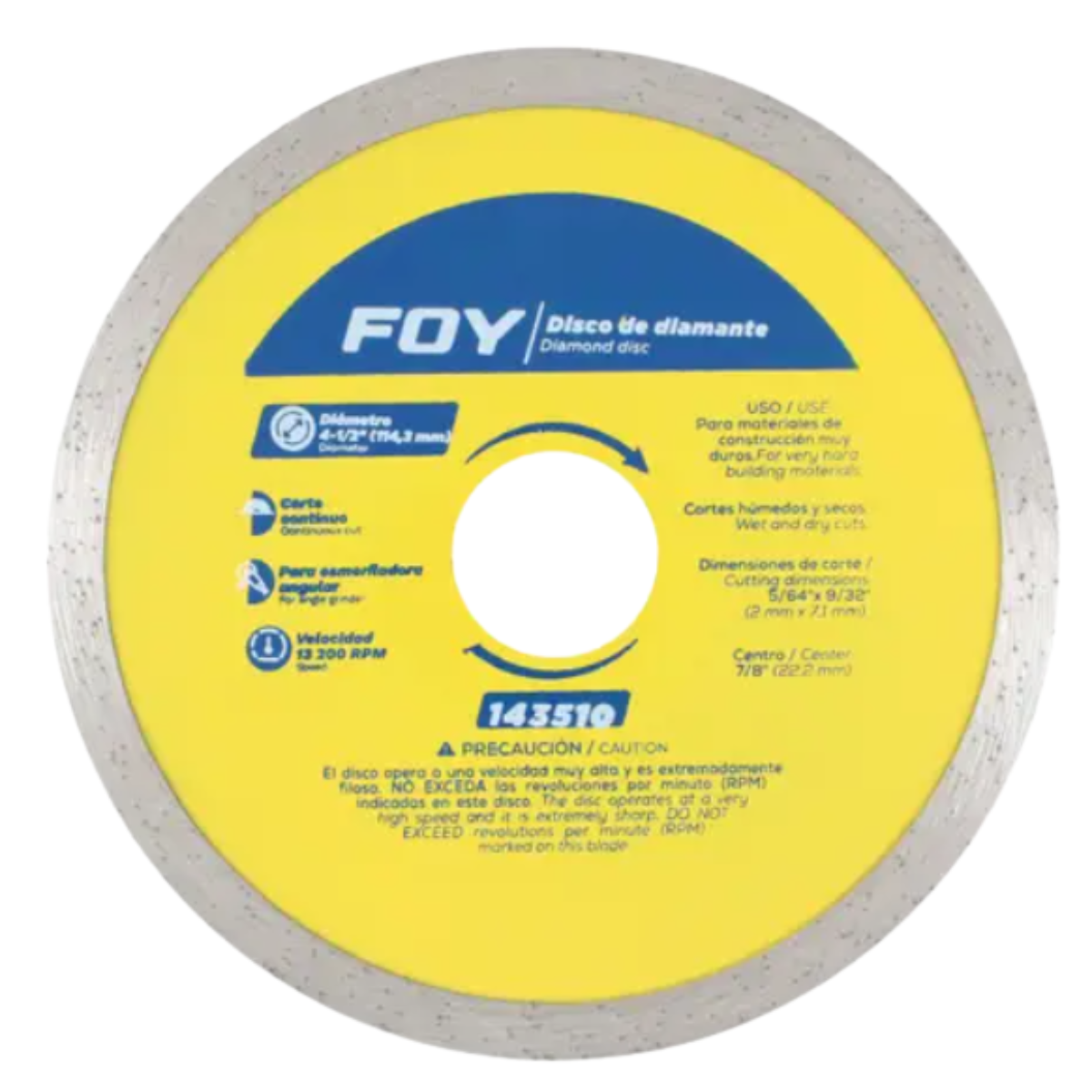 Disco de diamante continuo 4-1/2 Surtek