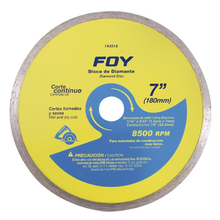 Disco Diamante Corte Continuo 7 pulgadas Foy