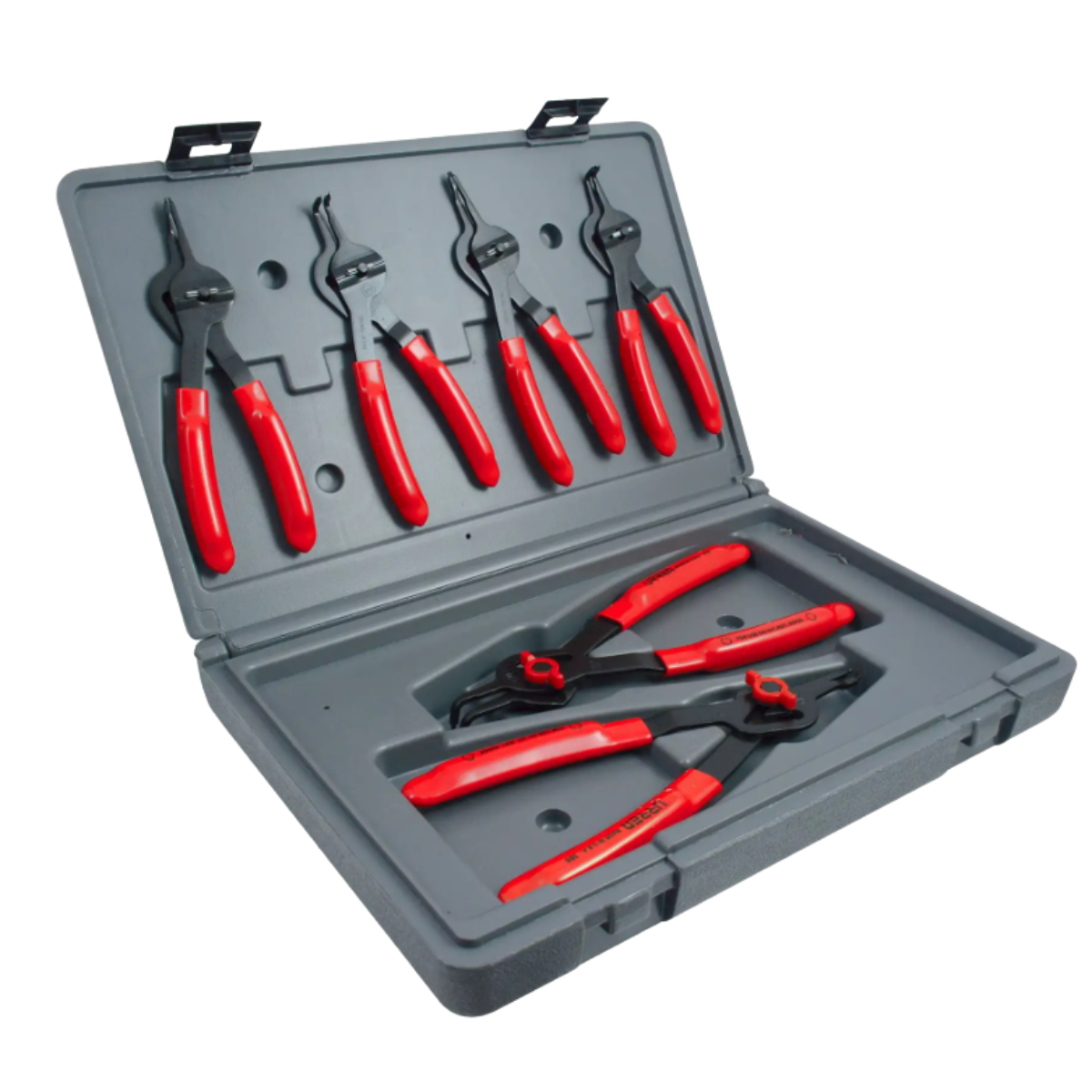 Juego de pinzas para anillos de retención convertibles con mariposa 6 piezas