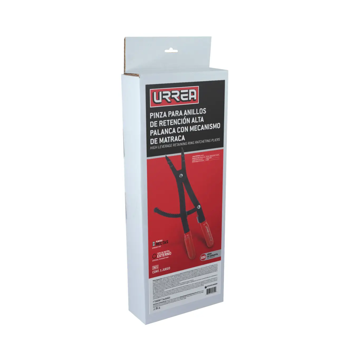 Pinza Anillos Retención Alta Palanc Mecanismo Matraca Urrea