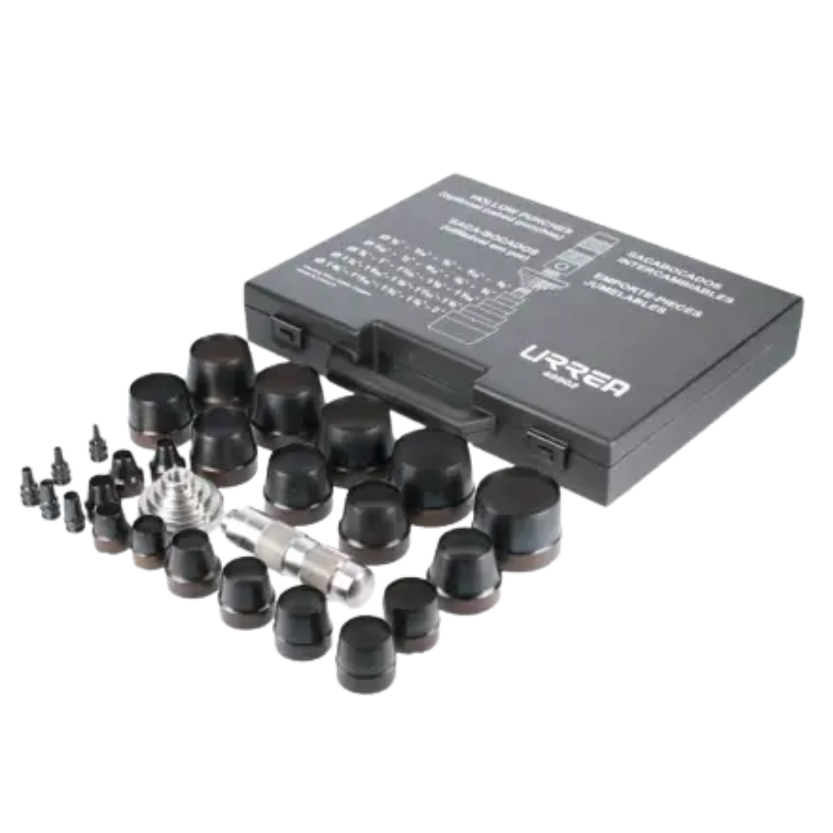 27Pz Juego Sacabocados 49902 Urrea Adaptador Ergonomico