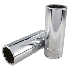 Dado largo cuadro de 1/2 12puntas métrico 16 mm