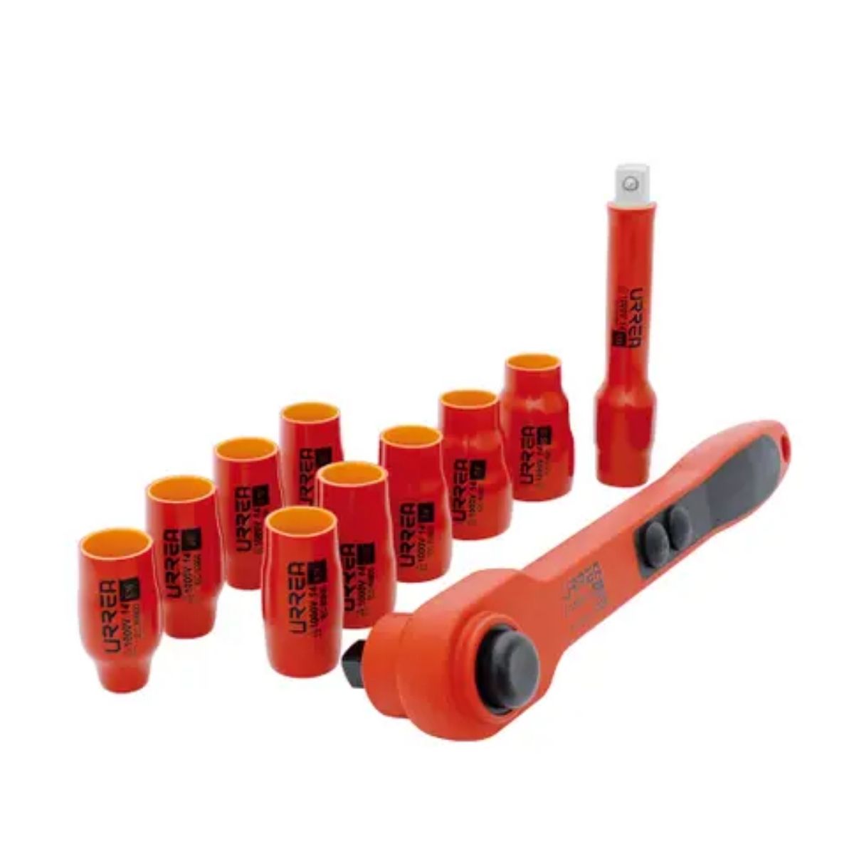 11pzs Juego Dados Accesorios 1000 V Urrea Cuadro 1/2"