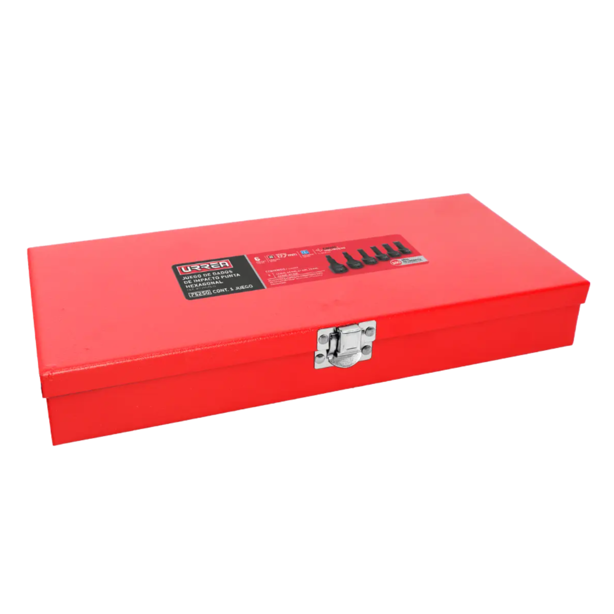 Juego de dados de impacto con punta hexagonal cuadro de 3/4, métricos, 6 piezas