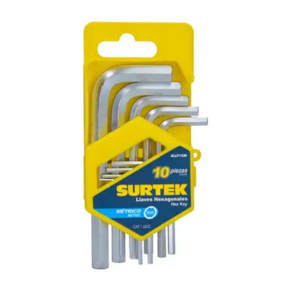 10pzs Llaves Hexagonales Tipo L Surtek Acero Ergonomico MarchanteMX