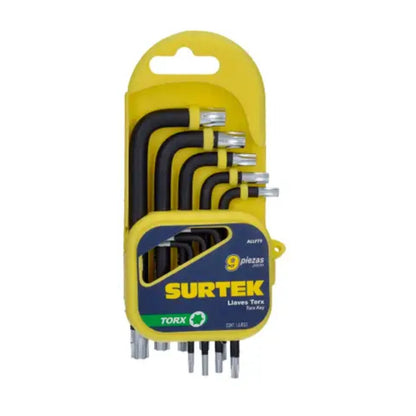 Set 9 Llaves Hexagonales Surtek Tipo L Torx Uso Profesional