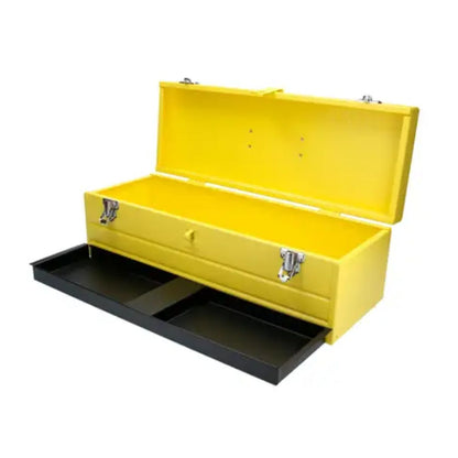 Caja Portaherramientas Metalica Amarilla Surtek 19" x 7" x 6" c/ Charola