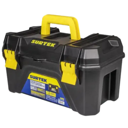 Caja portaherramientas plástica con broches plásticos y charola 19" Surtek - Lock