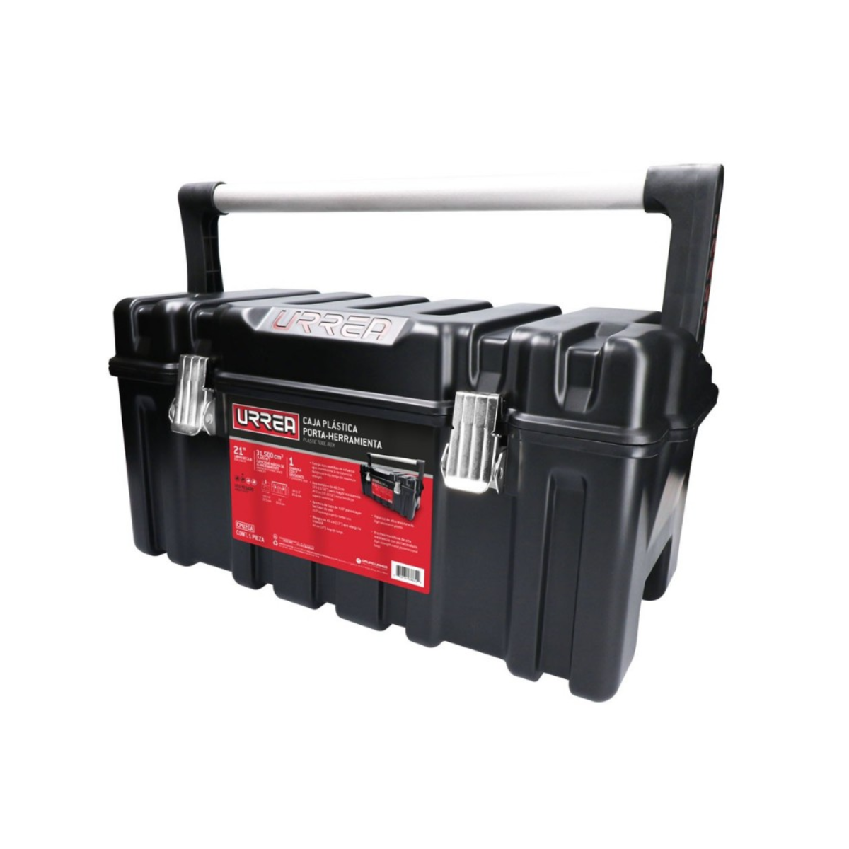 Caja Portaherramientas Plastica 21 Pulg Broches Metalicos Charola