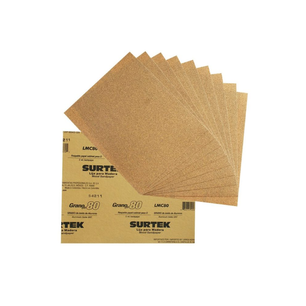 25 Lijas Panel Cabinet Madera Grano 80 Surtek