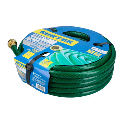15m Manguera Jardín Surtek Tramada c/ Conector metálico 1/2" - Lock - vista trasera
