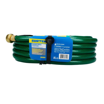 15m Manguera Jardín Surtek Tramada c/ Conector metálico 1/2" - Lock - detalle