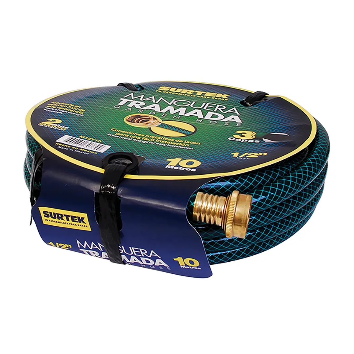 20m Manguera Jardin Tramada Surtek c/ Conector Metalico 1/2"