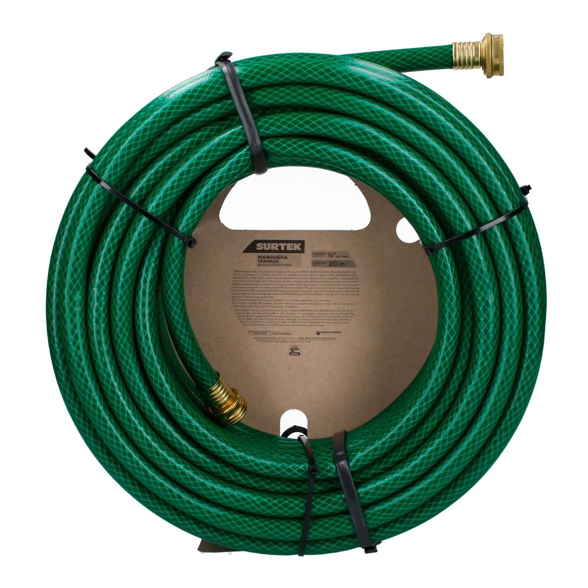 20m Manguera Jardin Tramada Surtek c/ Conector Metalico 1/2"