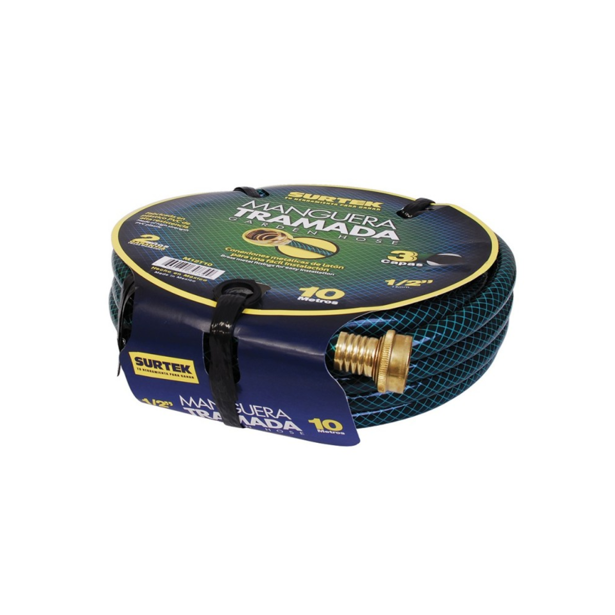 Manguera Trama Verde Jardin 1/2" 25 M Surtek