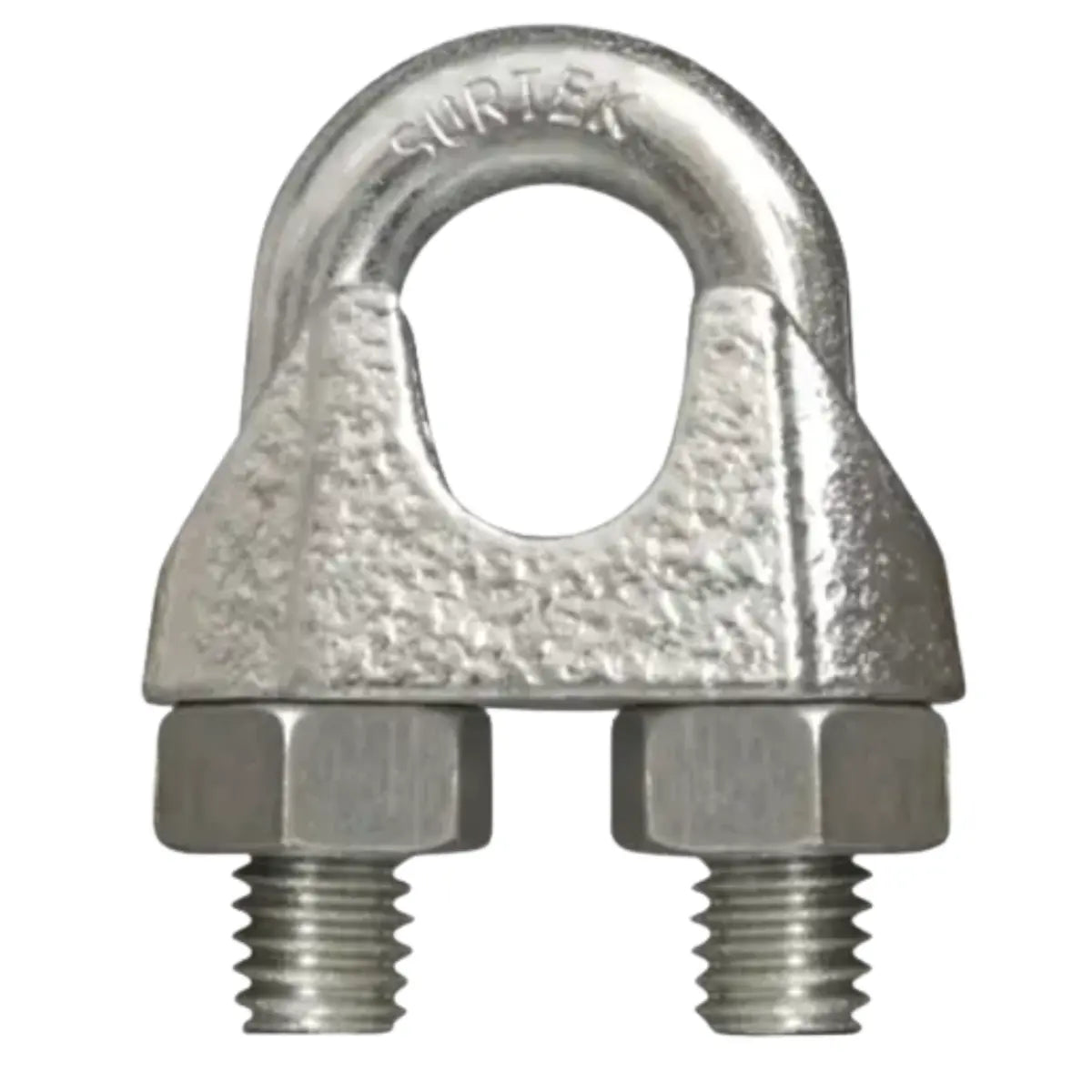 Perro de hierro maleable paracable de acero tipo alemán 3/8 - Lock - vista lateral