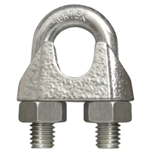 Perro de hierro maleable para cable de acero tipo alemán 1/2